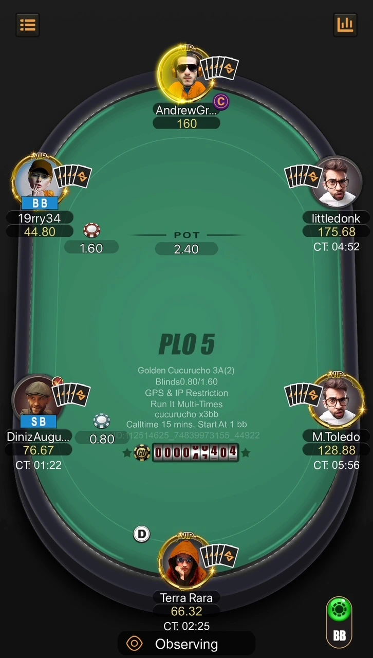 Tables PLO sur Suprema Poker